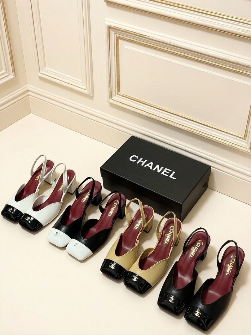Chanel Two-Tone Slingback Pumps