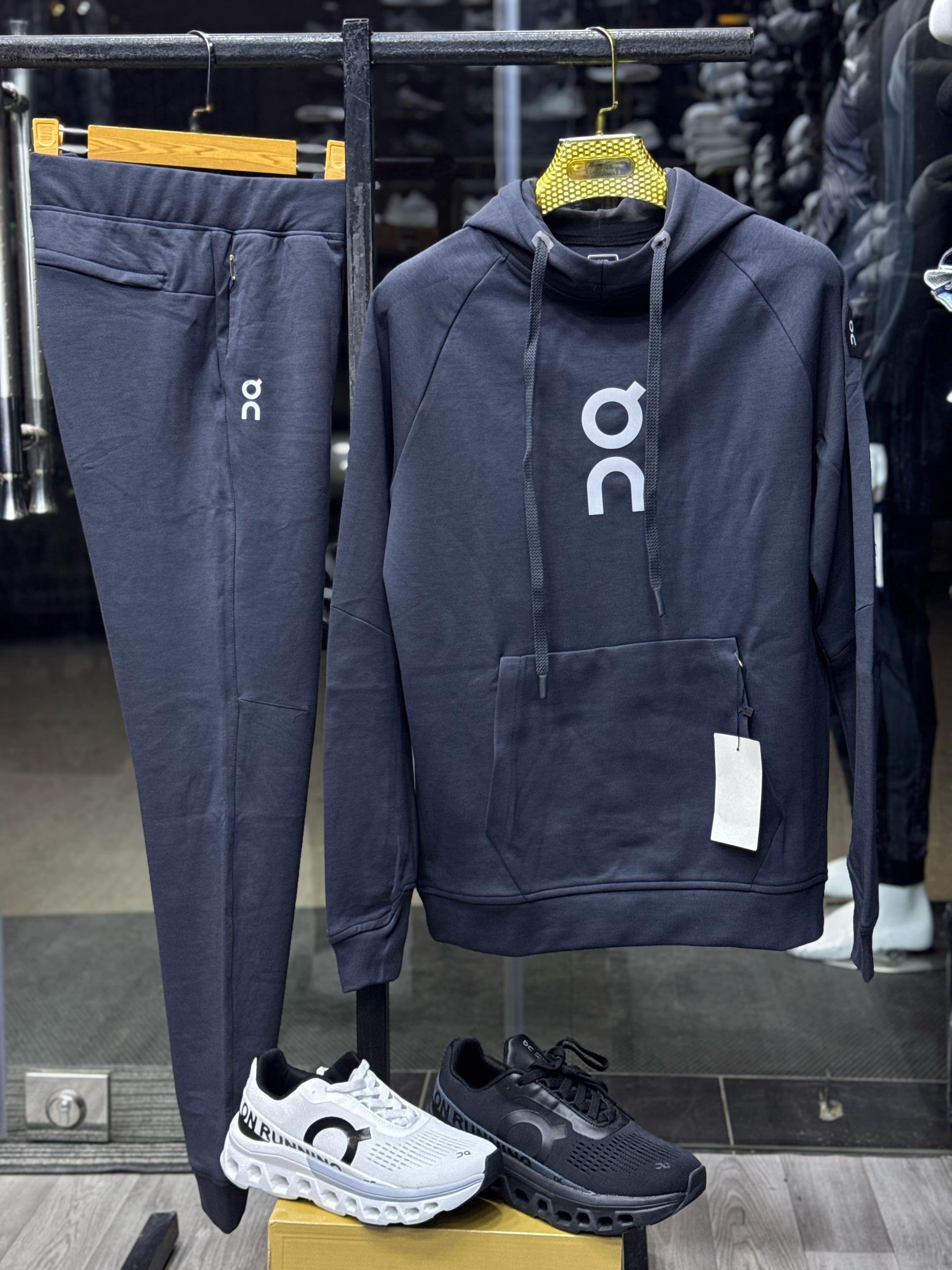 On Charcoal Pullover Hoodie and Jogger Set