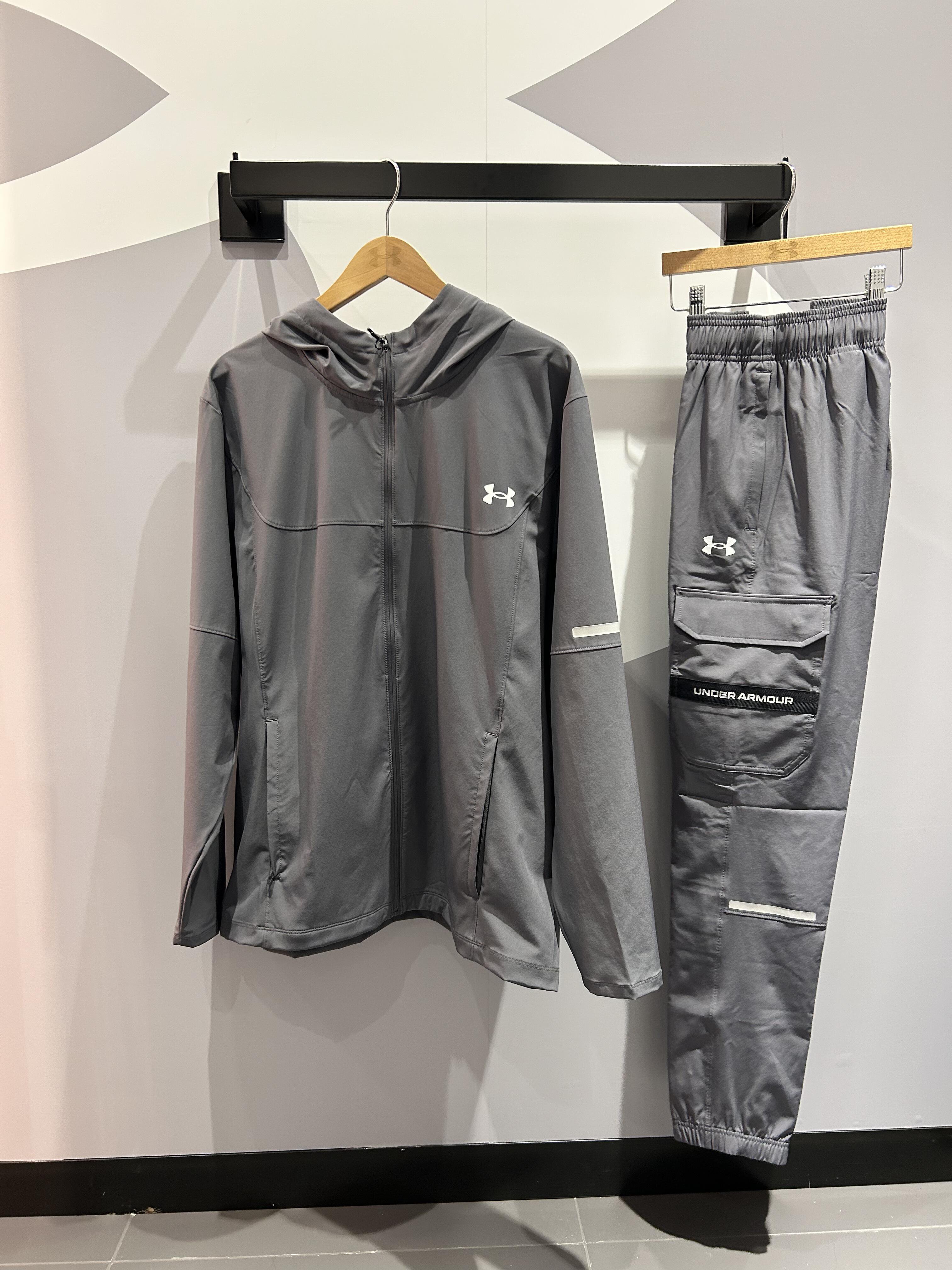 Under Armour Gray Hooded Tracksuit Jacket