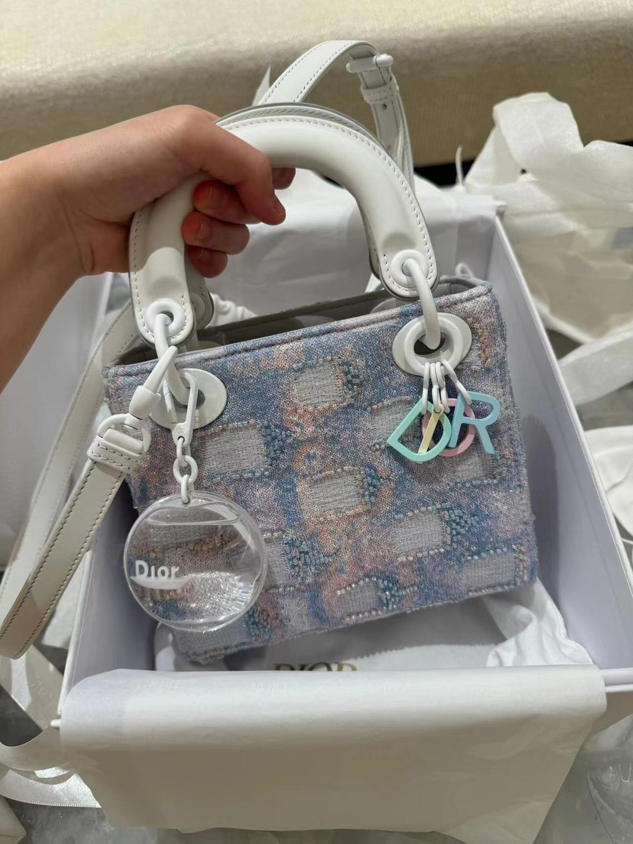 Pastel Pattern Mini Top-Handle Bag