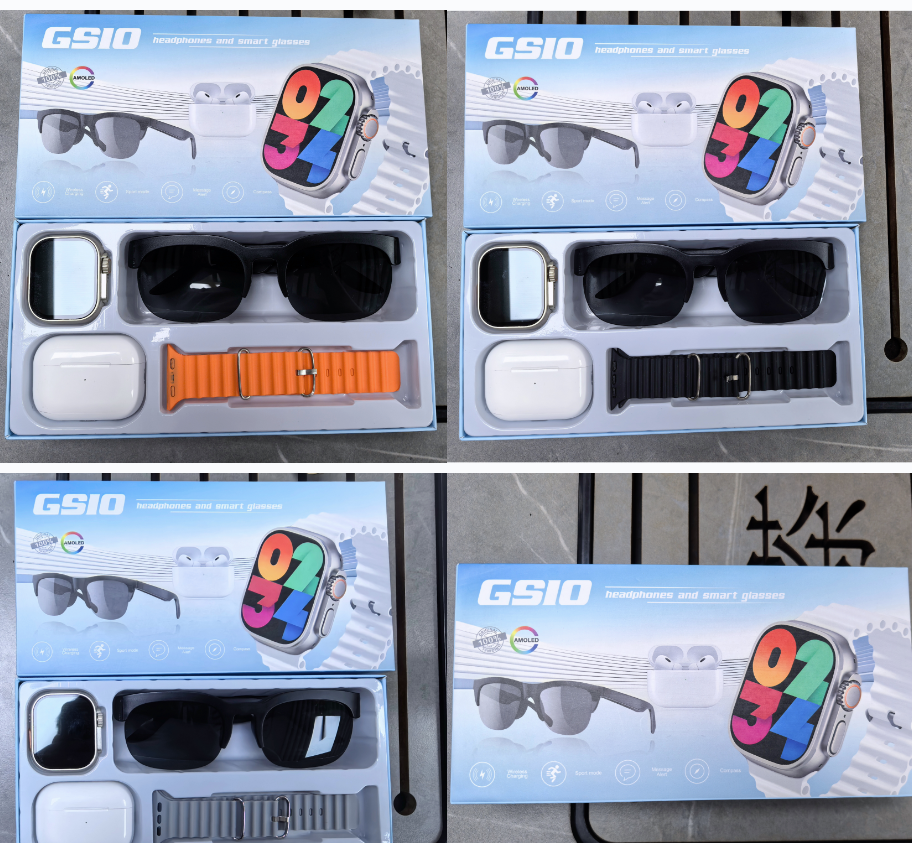 GS10 Sports Smart Watch and Smart Glasses Set