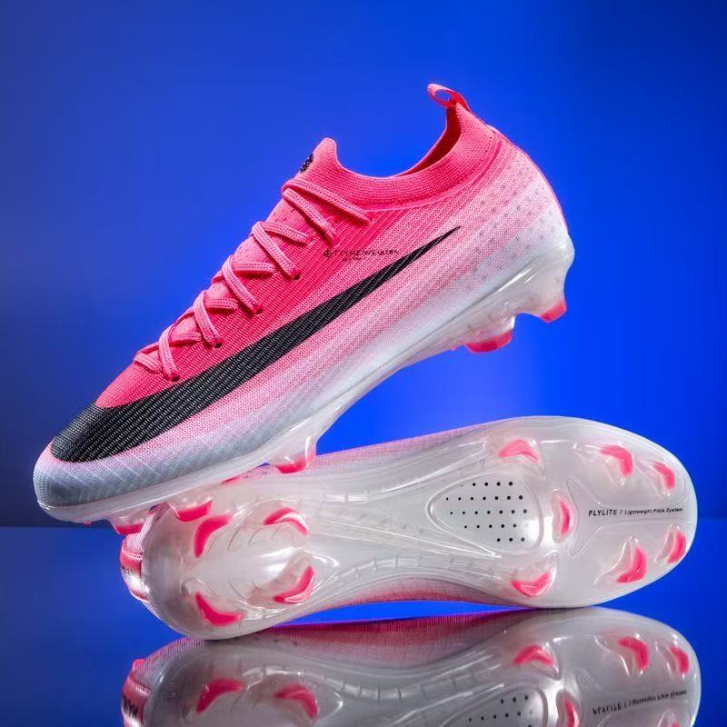 Pink Knit Soccer Cleats