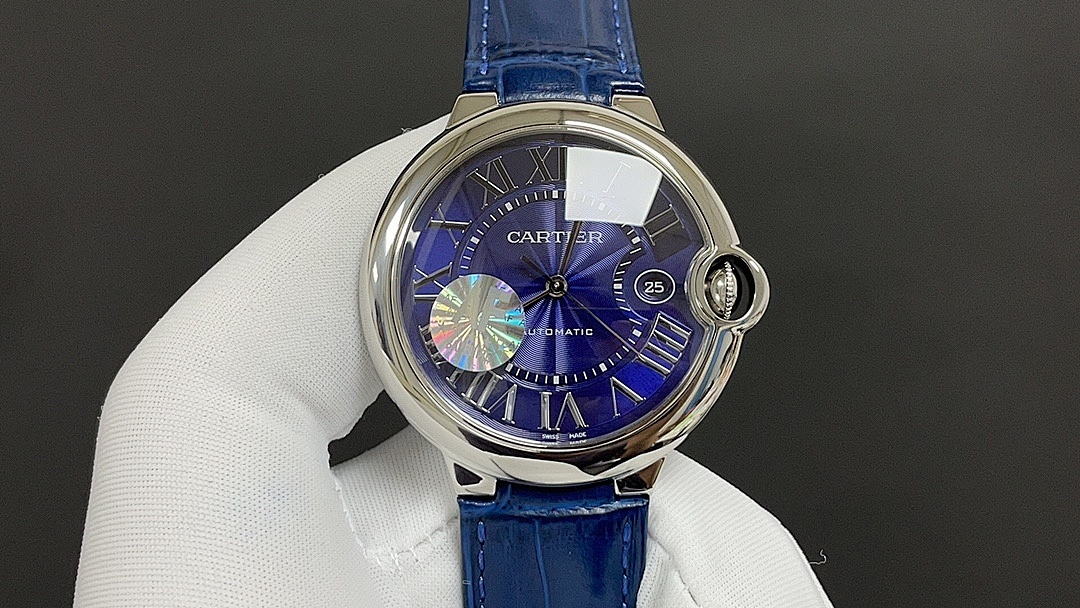 Cartier Blue Dial Automatic Watch