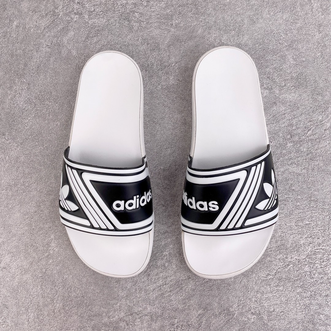 adidas Black Graphic Slide Sandals