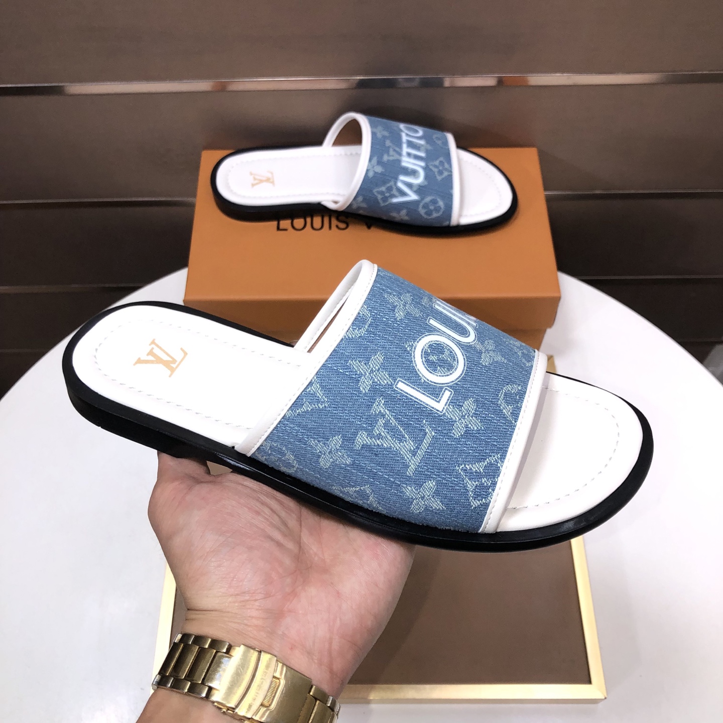 Louis Vuitton Monogram Slide Sandals