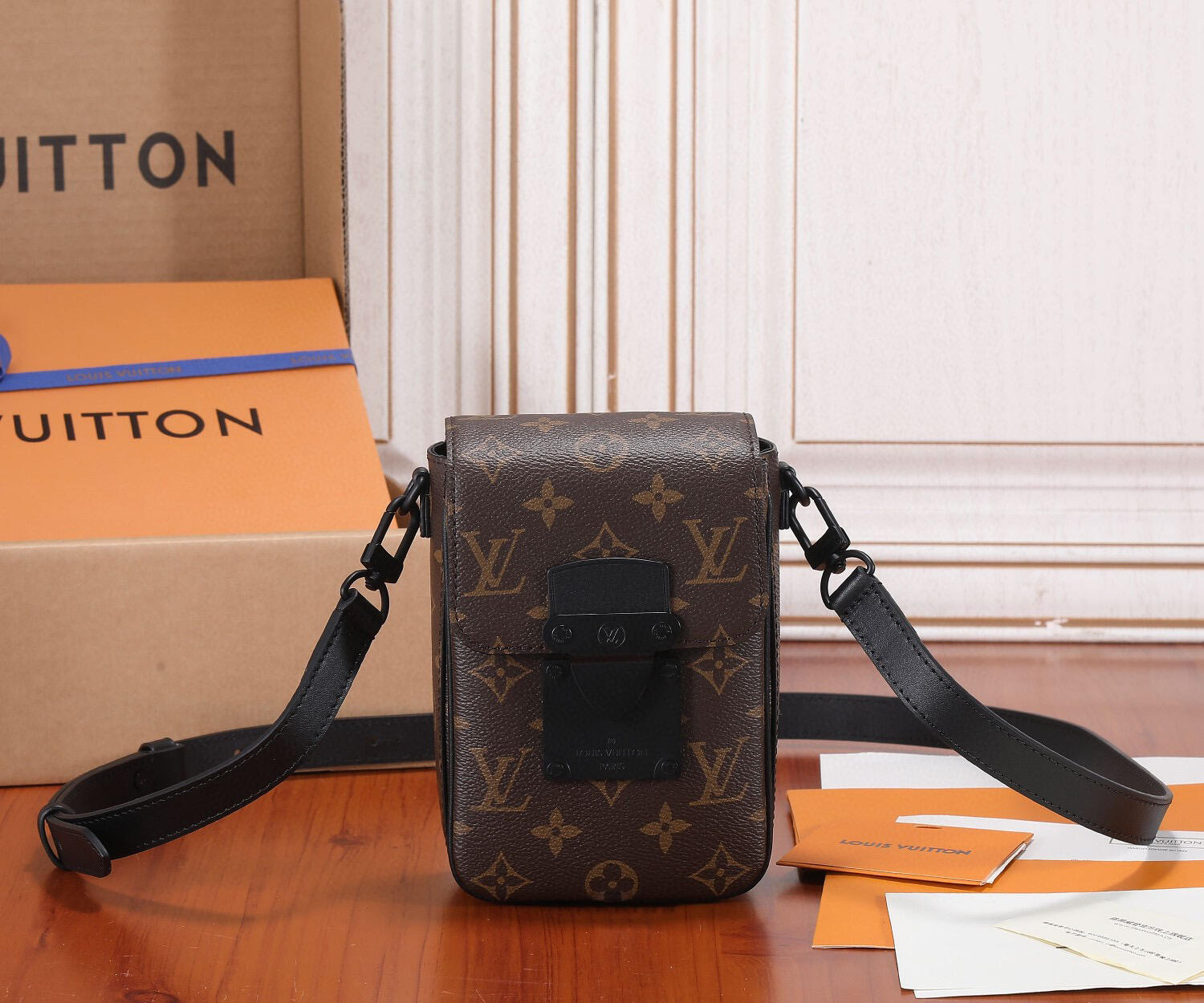Louis Vuitton Brown Monogram Phone Crossbody Bag