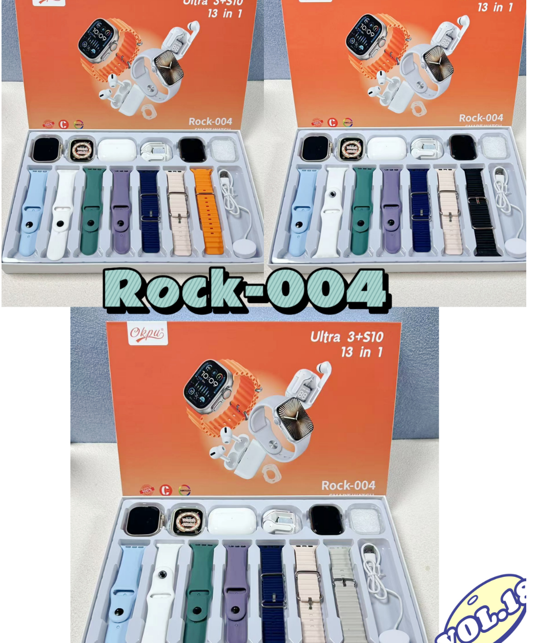 ROCK-004 Ultra 3 + S10 13-in-1 Smartwatch Gift Set