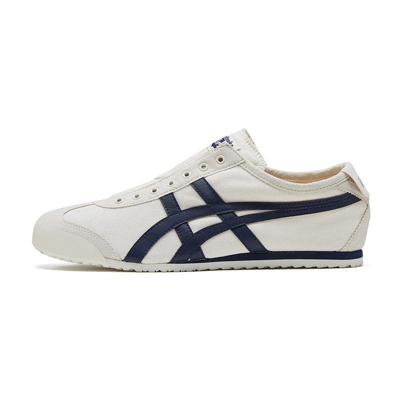 Low-Top Casual Sneakers - Cream and Navy