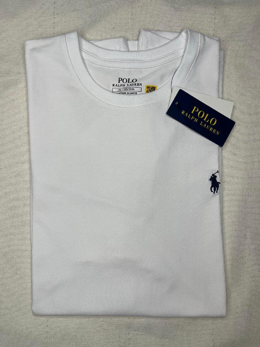 Polo Ralph Lauren White Custom Slim Fit T-Shirt