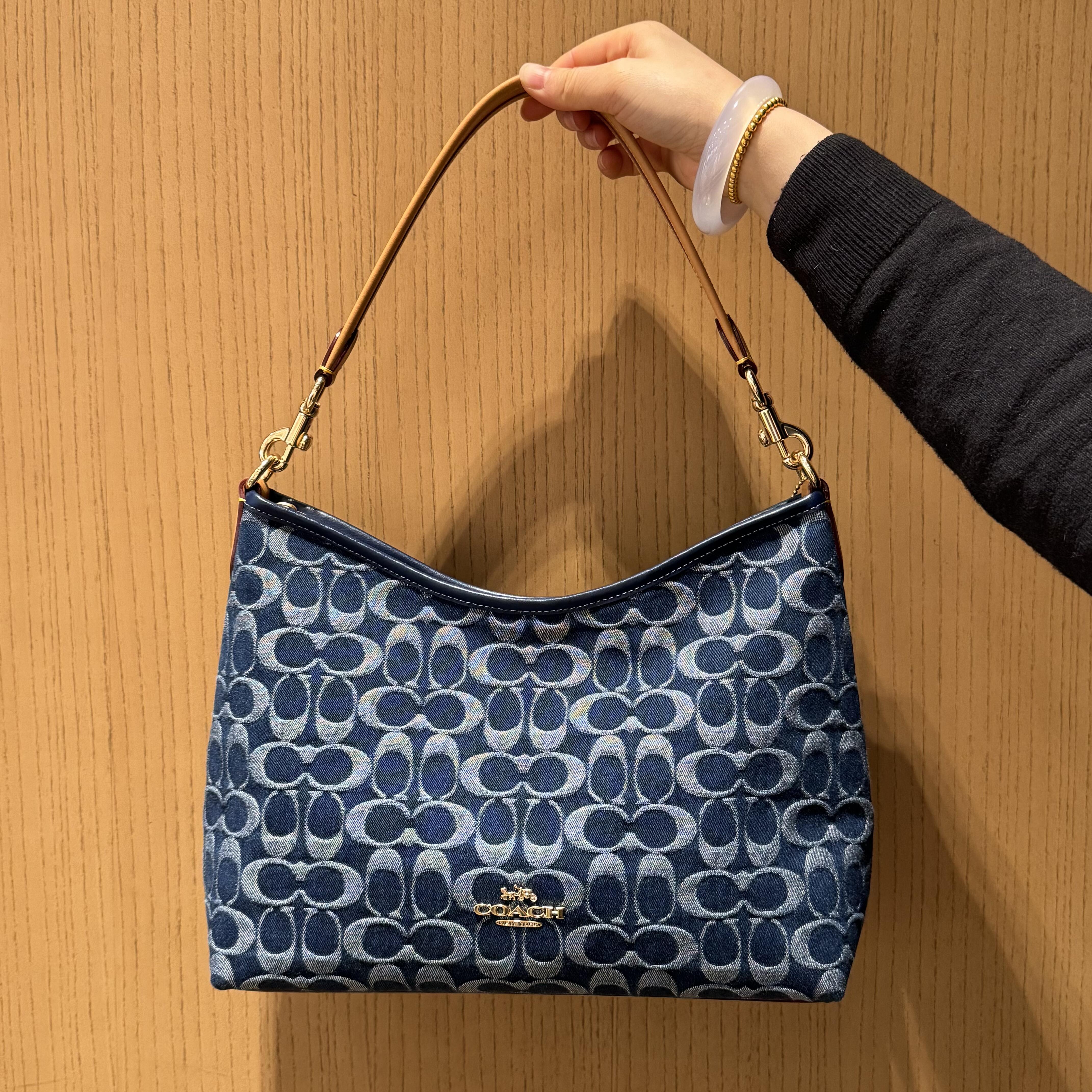 COACH Denim Signature Shoulder Bag