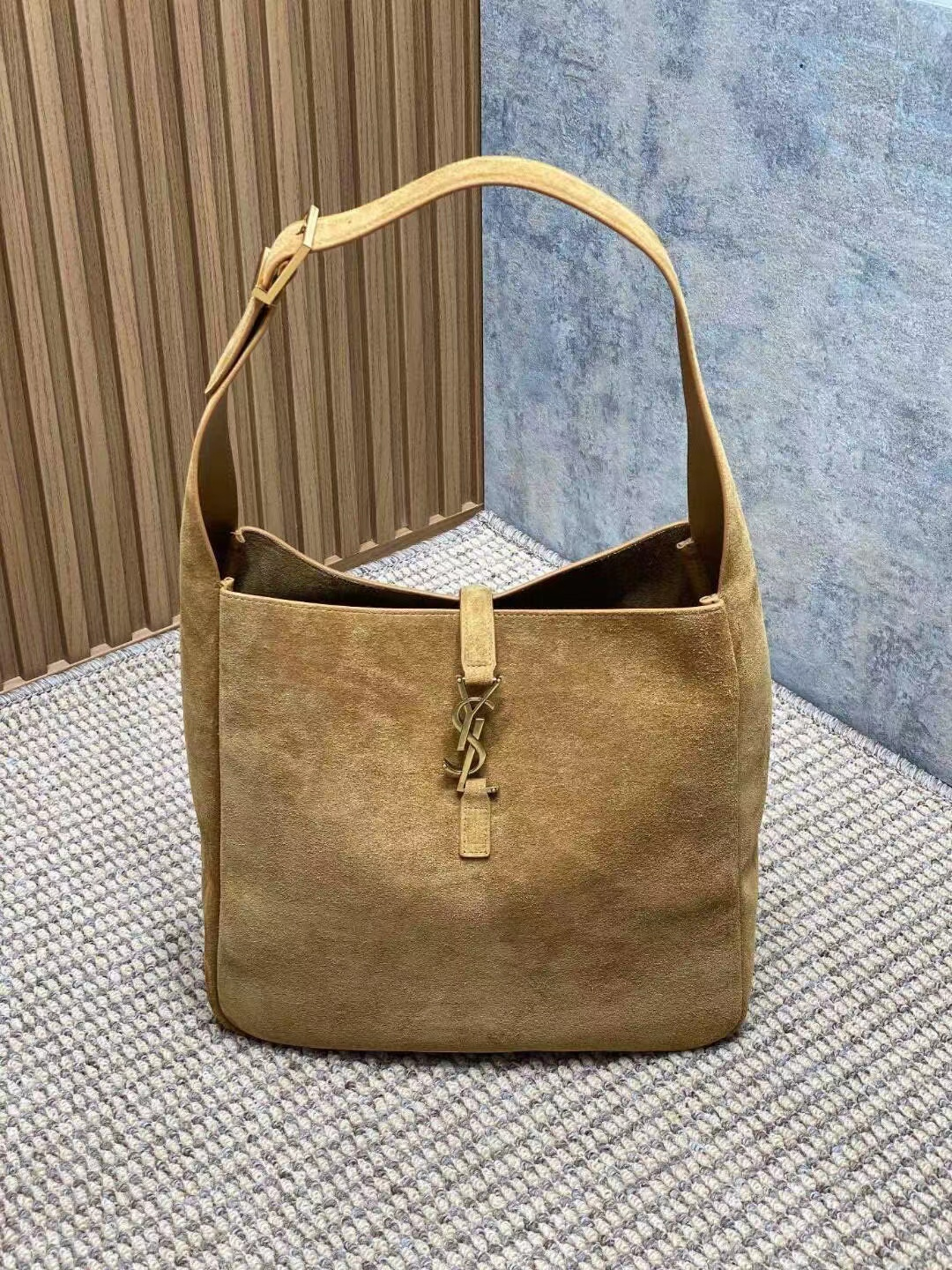 YSL Suede Hobo Shoulder Bag