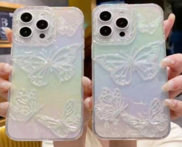 Iridescent 3D Butterfly Phone Case