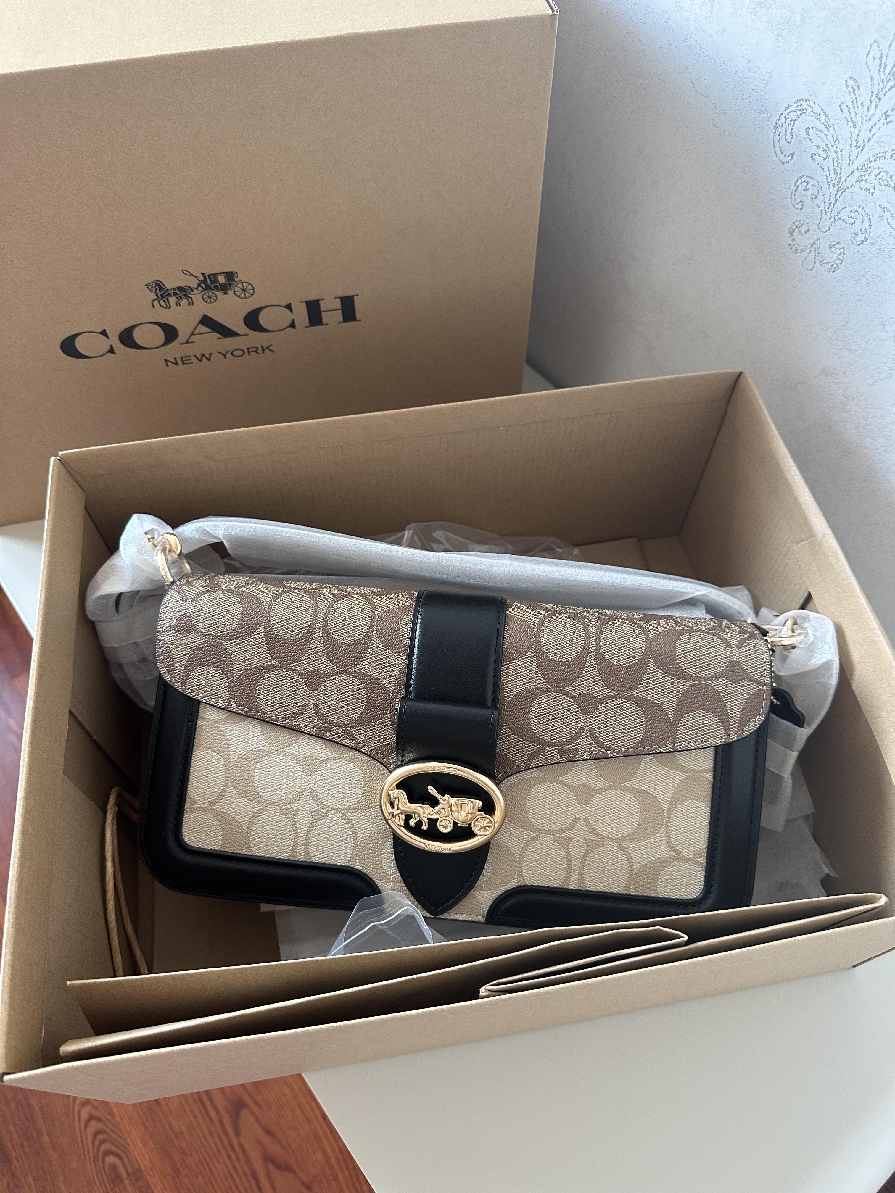 COACH Signature Colorblock Flap Bag