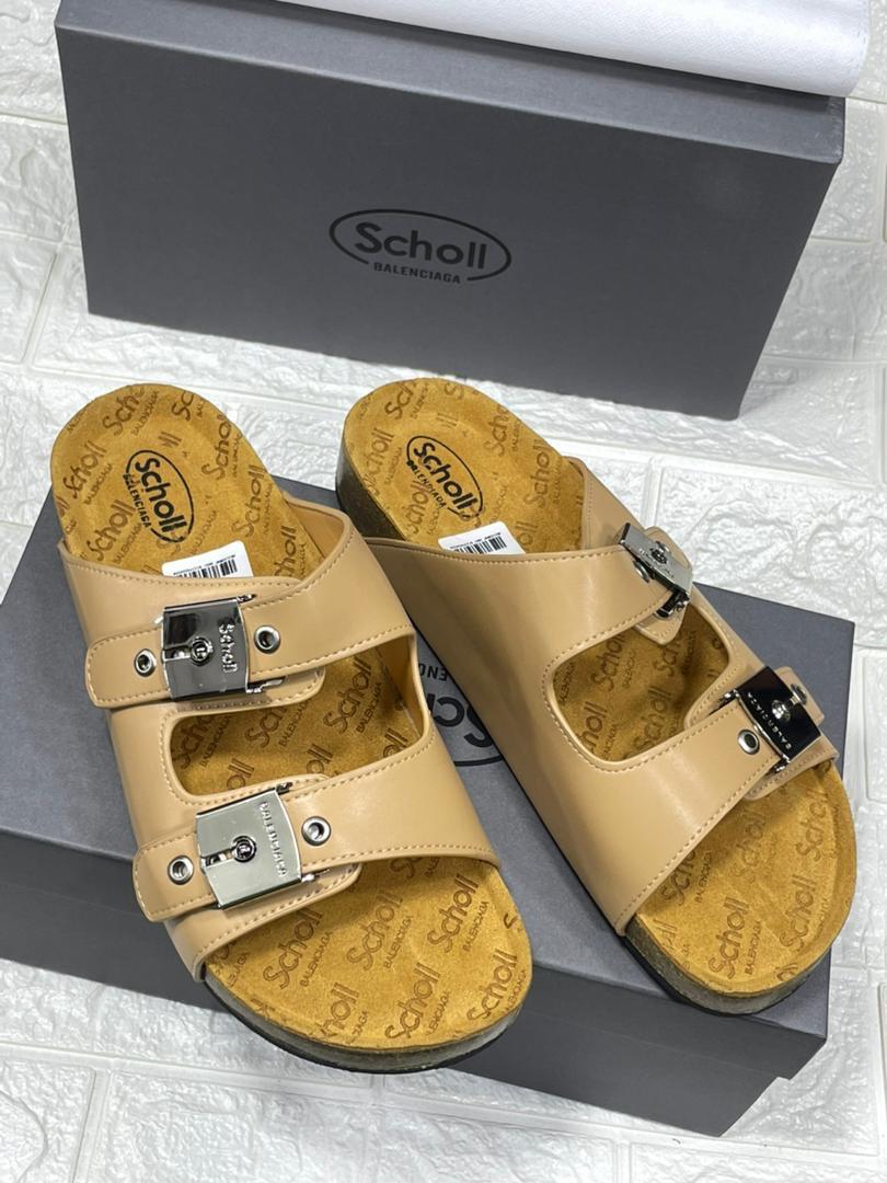 Scholl Double-Buckle Slide Sandals