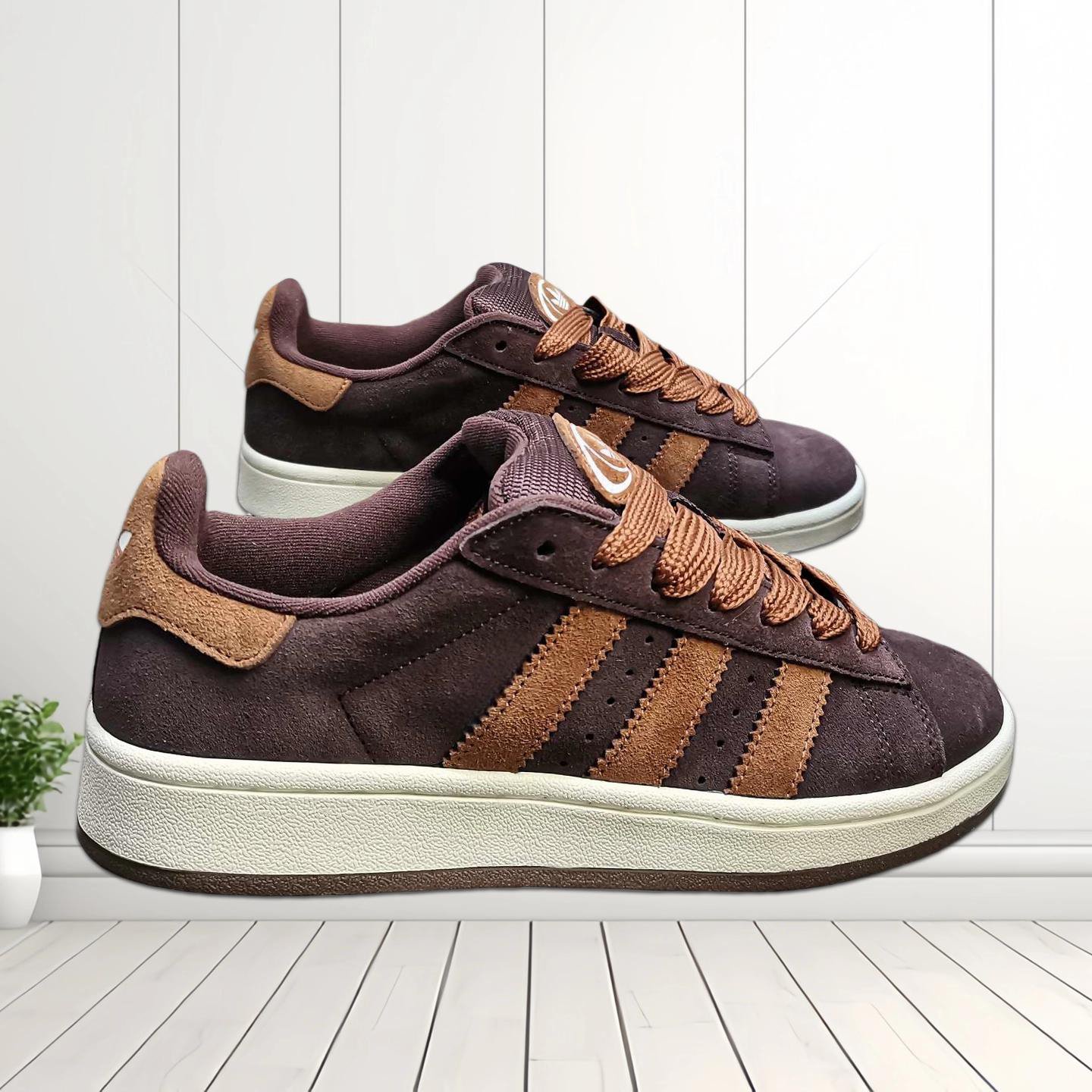 Brown Suede Platform Sneakers