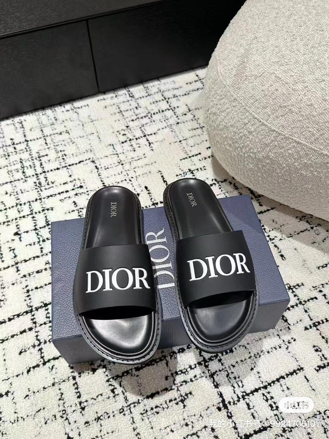 DIOR Logo Slide Sandals