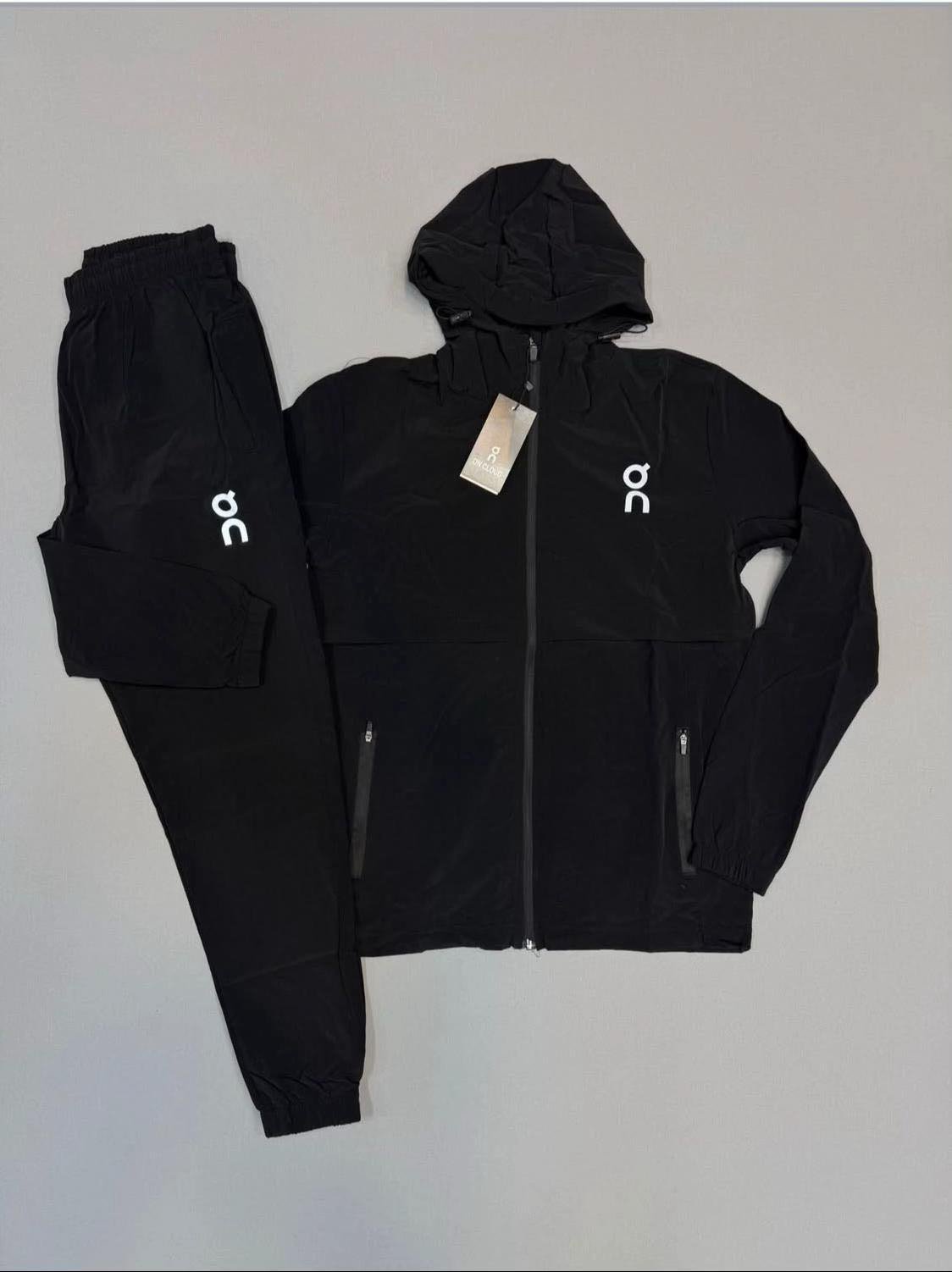 On Running Black Hooded Tracksuit