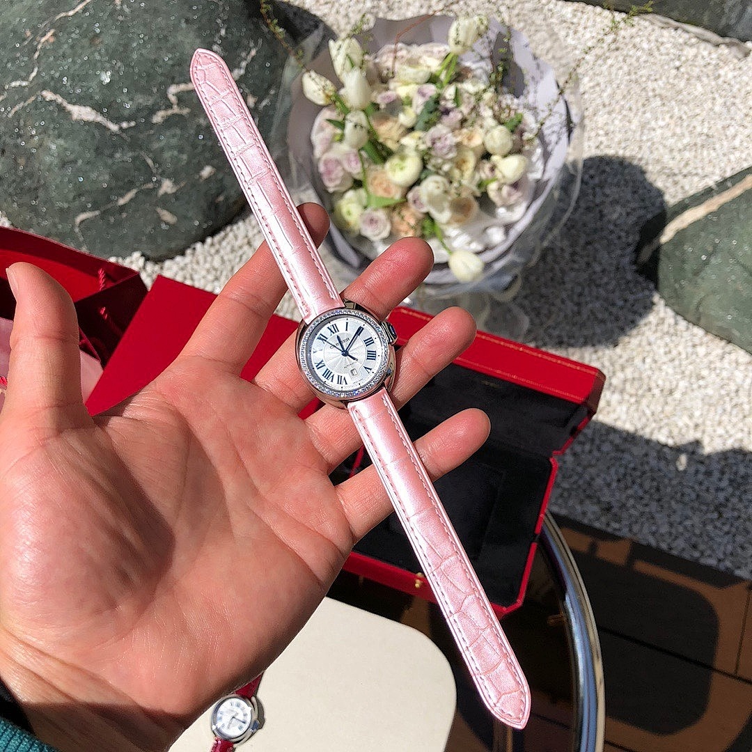 Pink Strap Roman Numeral Watch