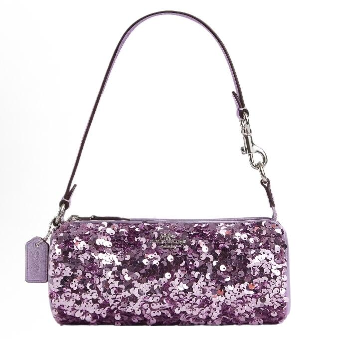 COACH Purple Sequin Shoulder Bag