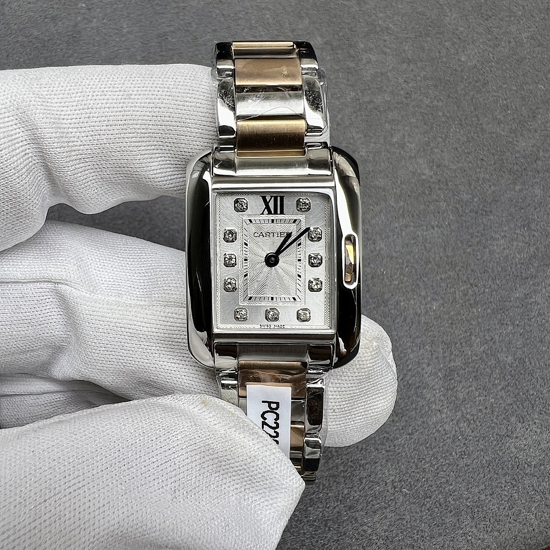Cartier Two-Tone Rectangular Wristwatch