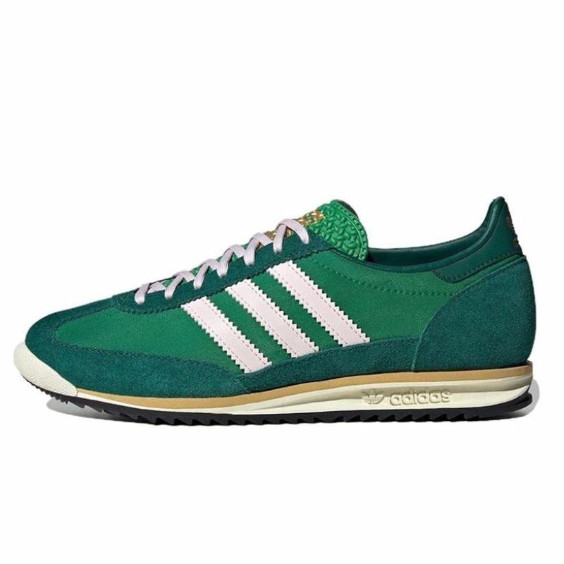 adidas Green Three-Stripe Sneaker