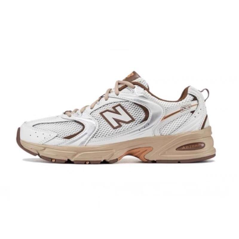 New Balance 530 White and Brown Running Shoes