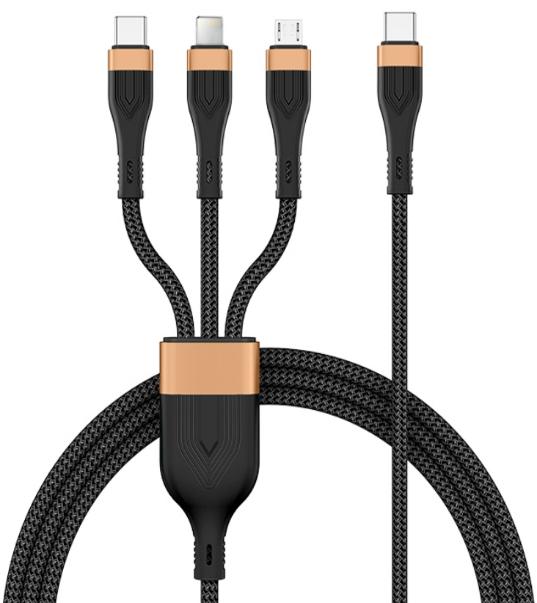 USB-C Input 3-in-1 Braided Charging Cable