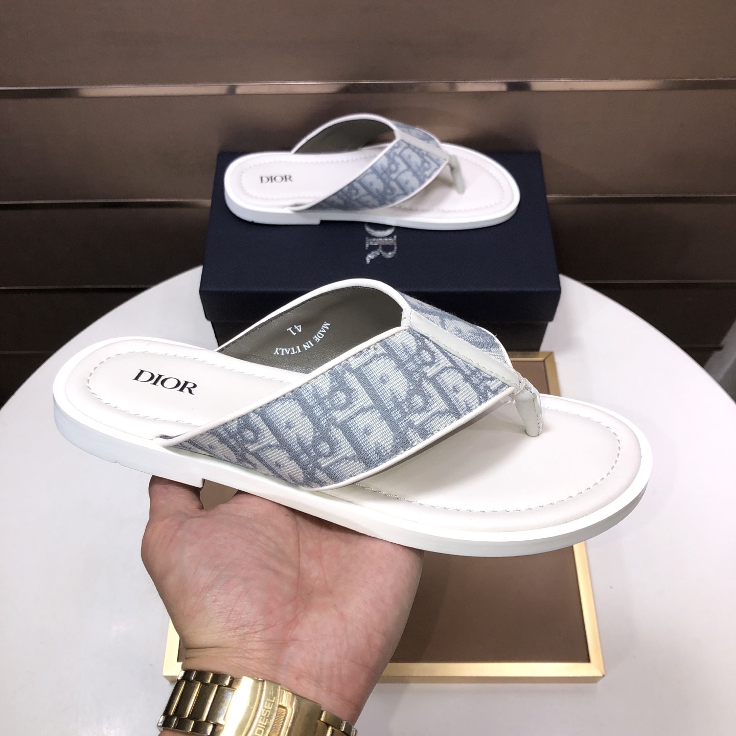 DIOR Oblique Thong Sandals