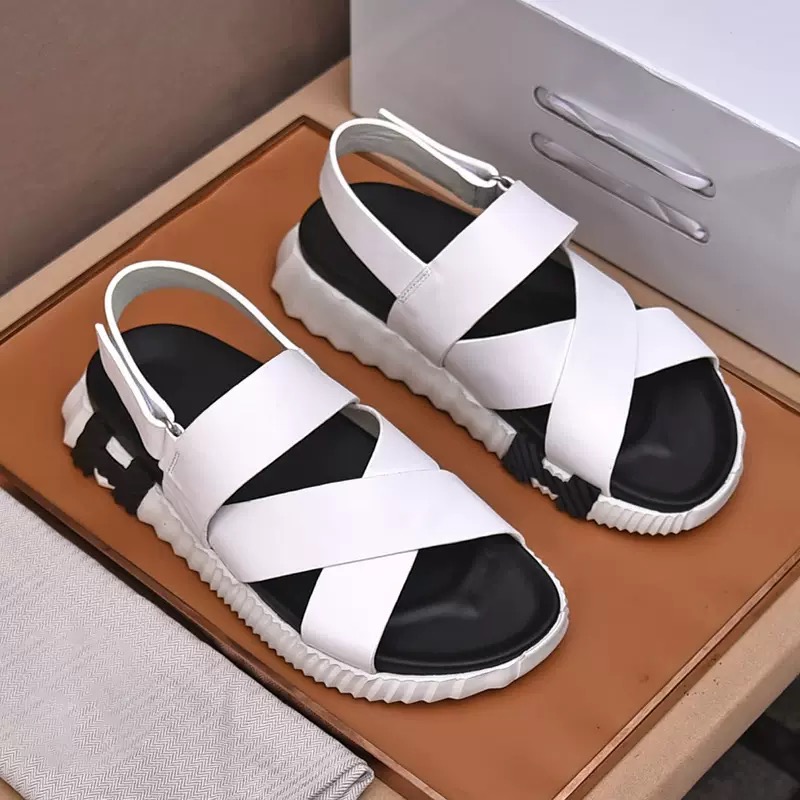 White Woven-Strap Sport Sandals