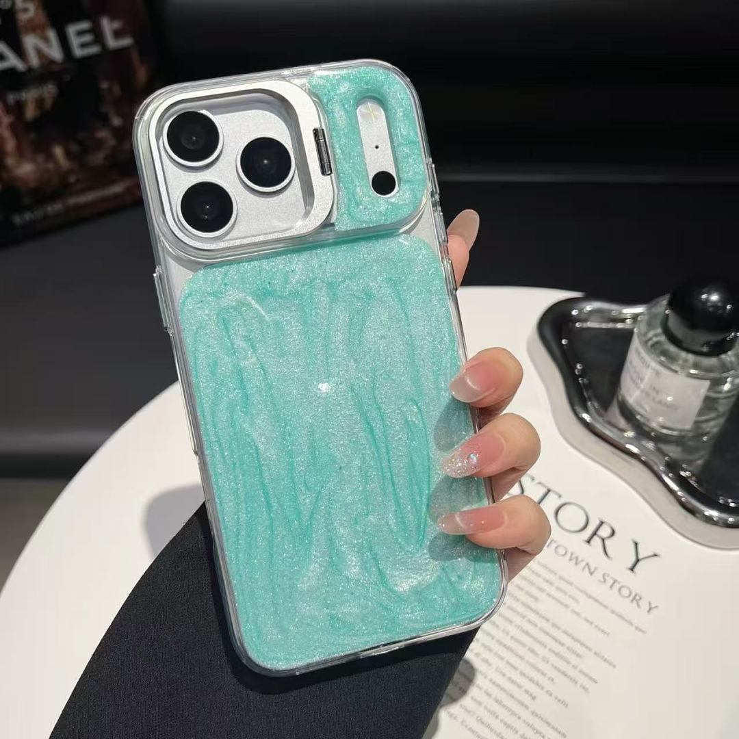 Glitter Sliding Camera Cover Phone Case