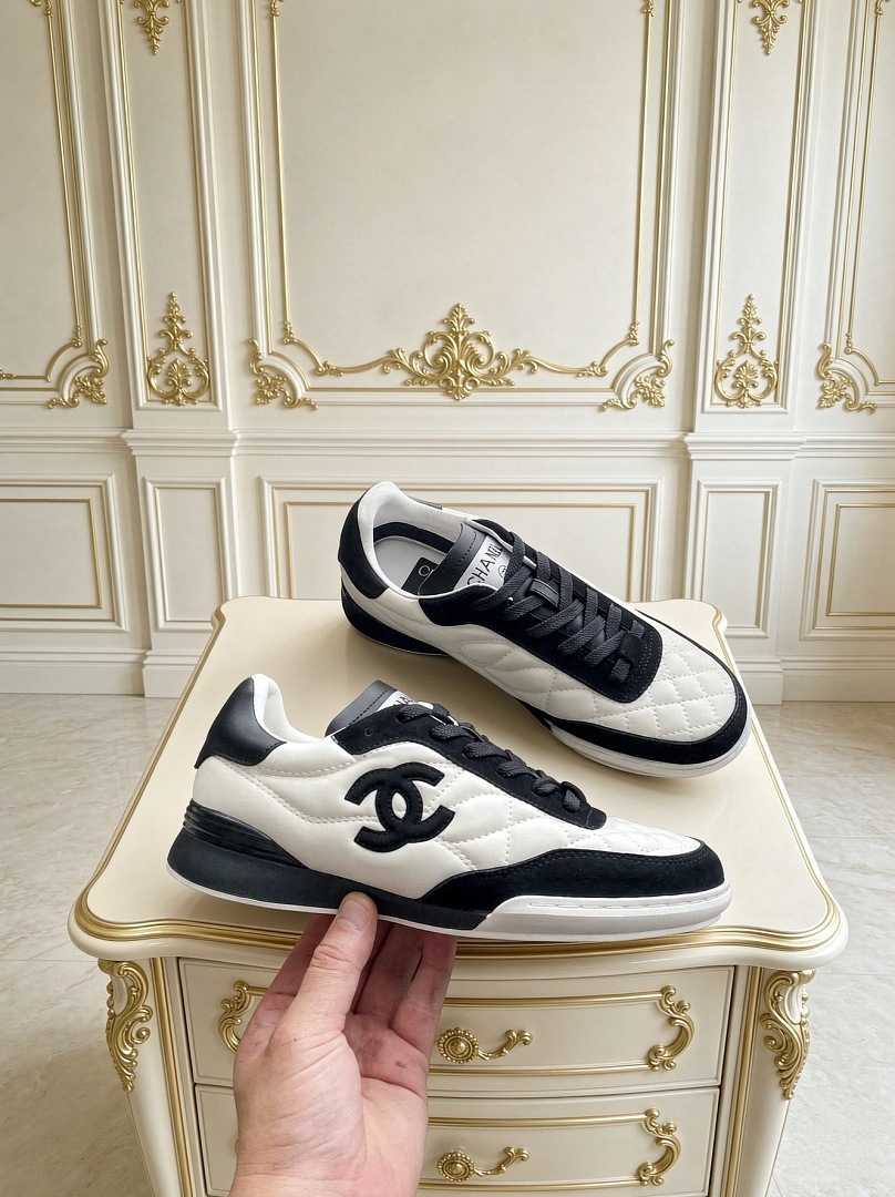 Chanel Quilted Low-Top Sneakers