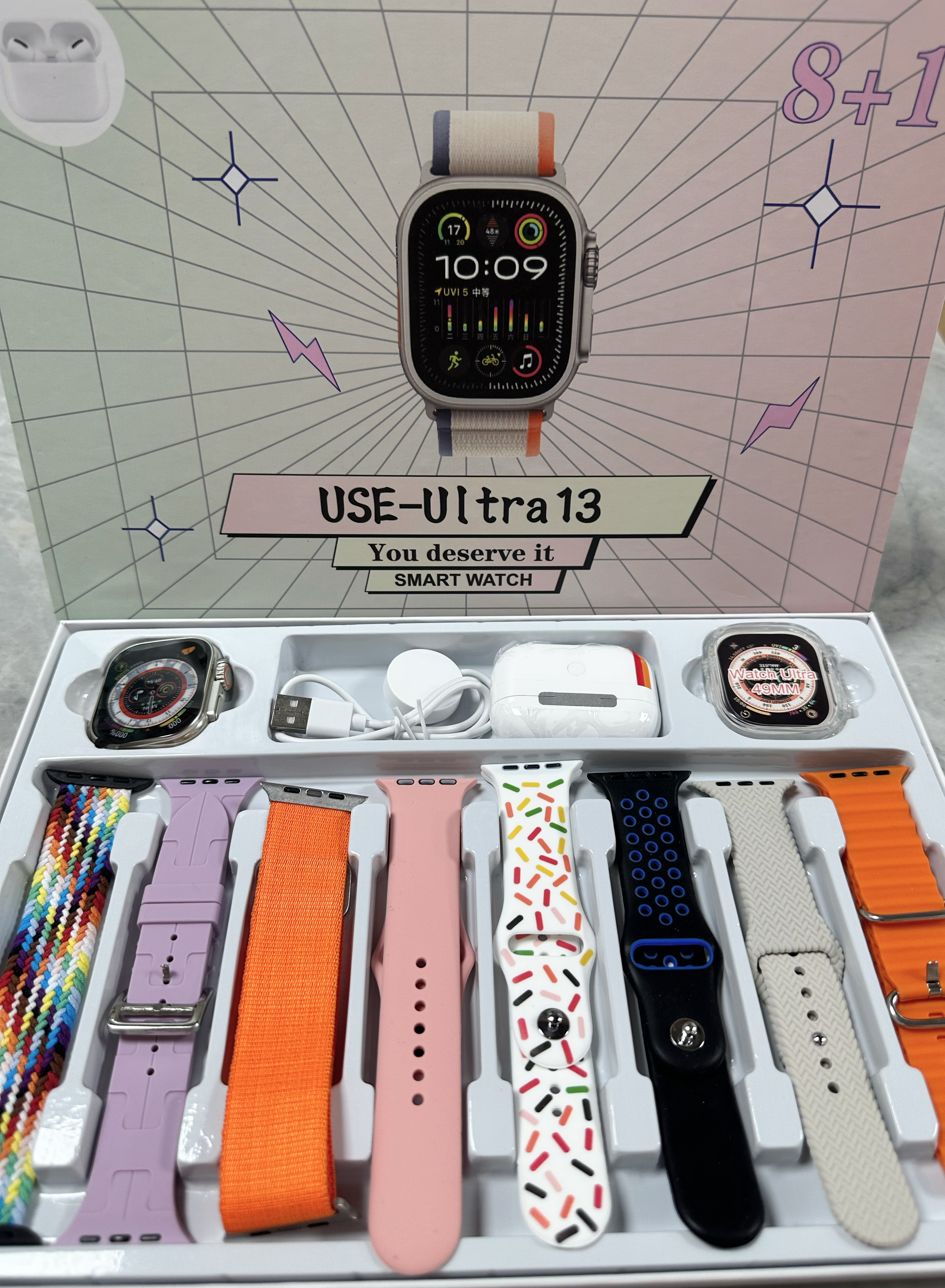 USE-ULTRA 13 Smart Watch Set