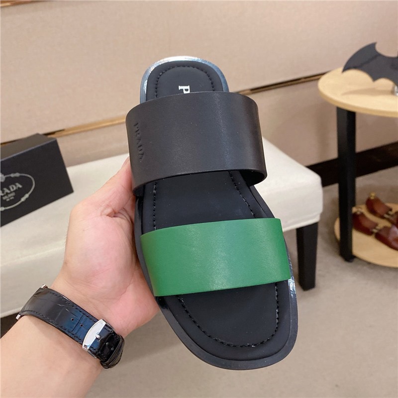 PRADA Two-Strap Slide Sandals