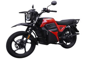 Red Electric Motorcycle