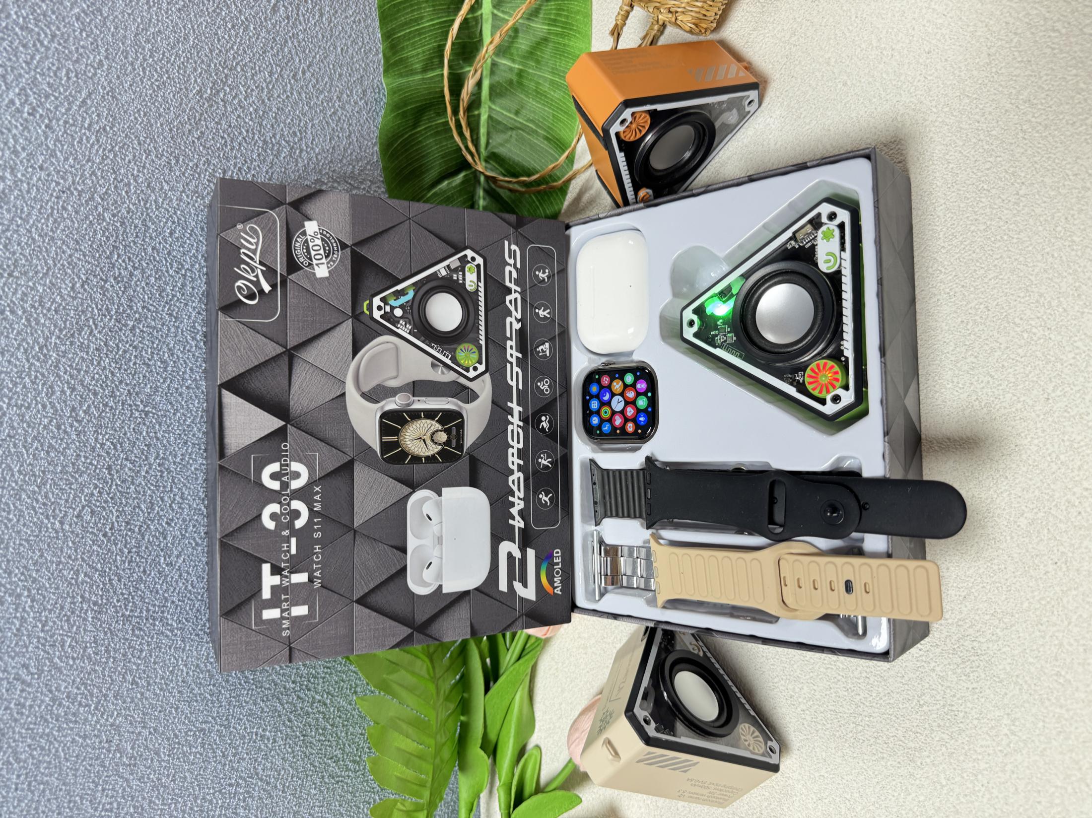 Okpu IT-30 S10 Smartwatch, Speaker and Earbuds Gift Set