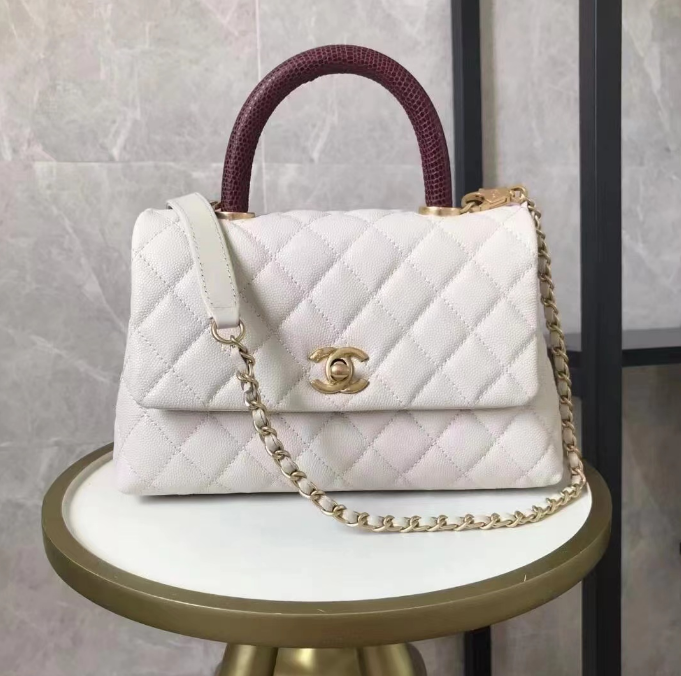 Quilted Top-Handle Chain Shoulder Bag