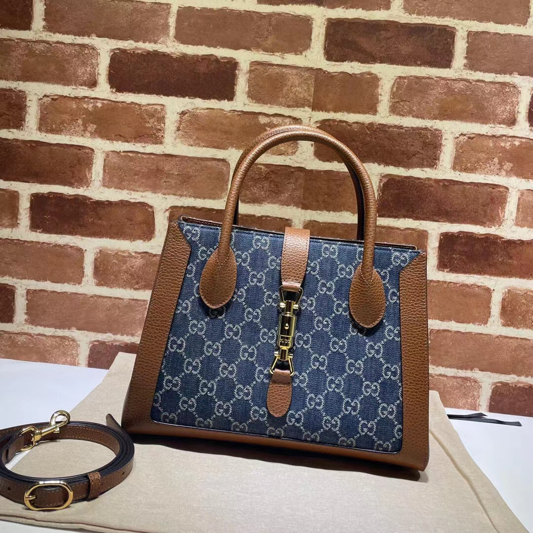 Blue Monogram Top-Handle Handbag