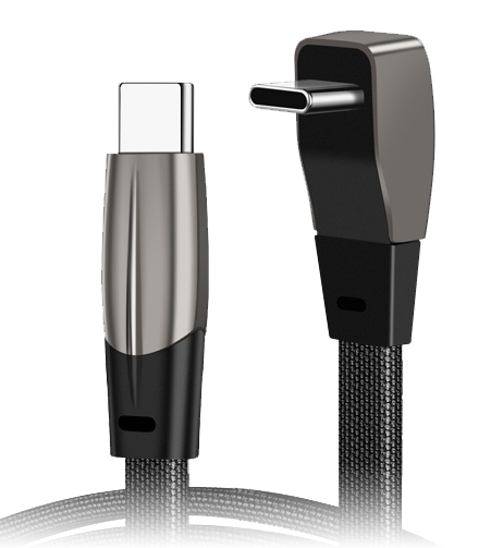 F123 Right-Angle Braided USB-C Cable