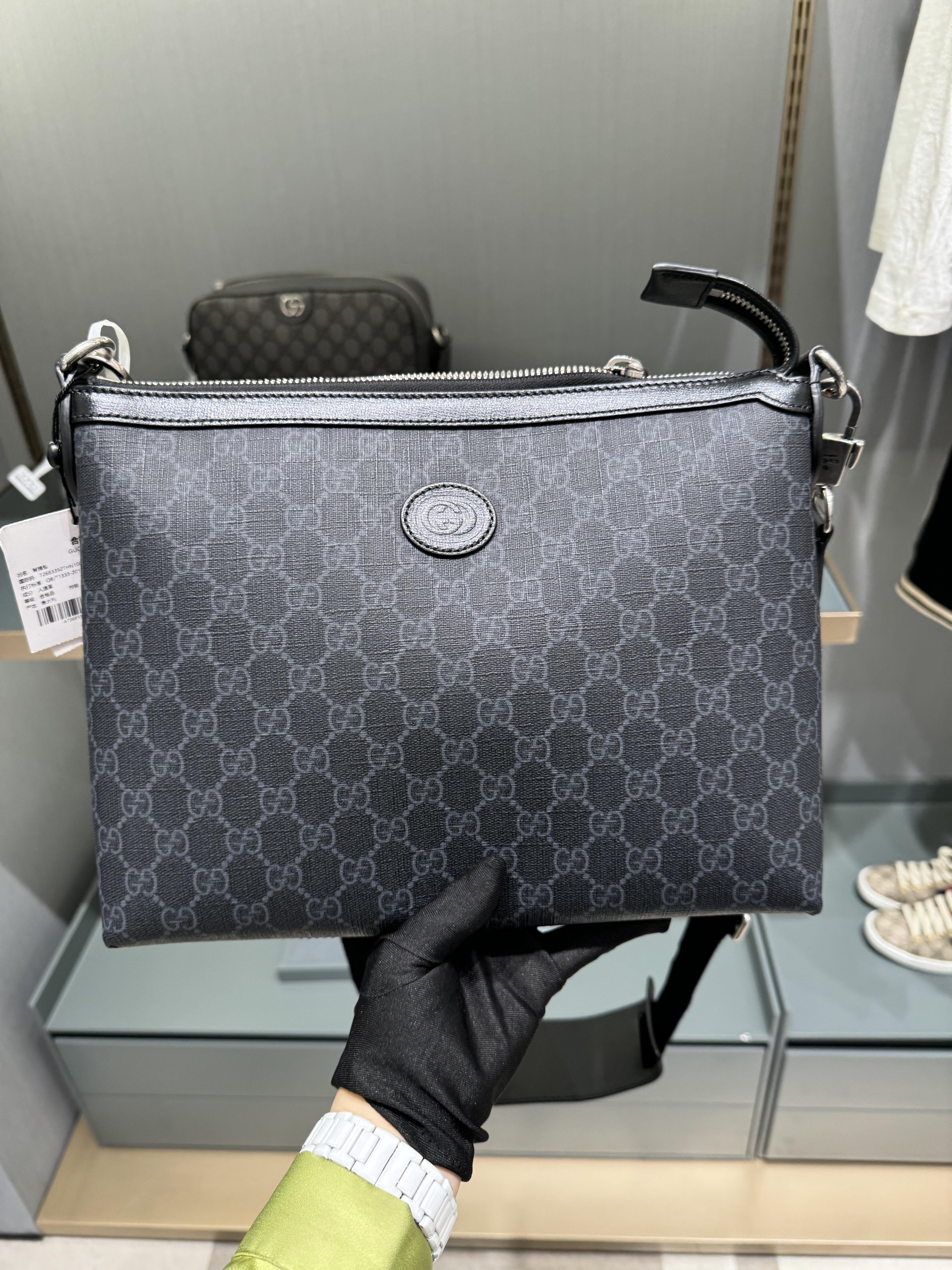Large GG Monogram Zip Crossbody Pouch