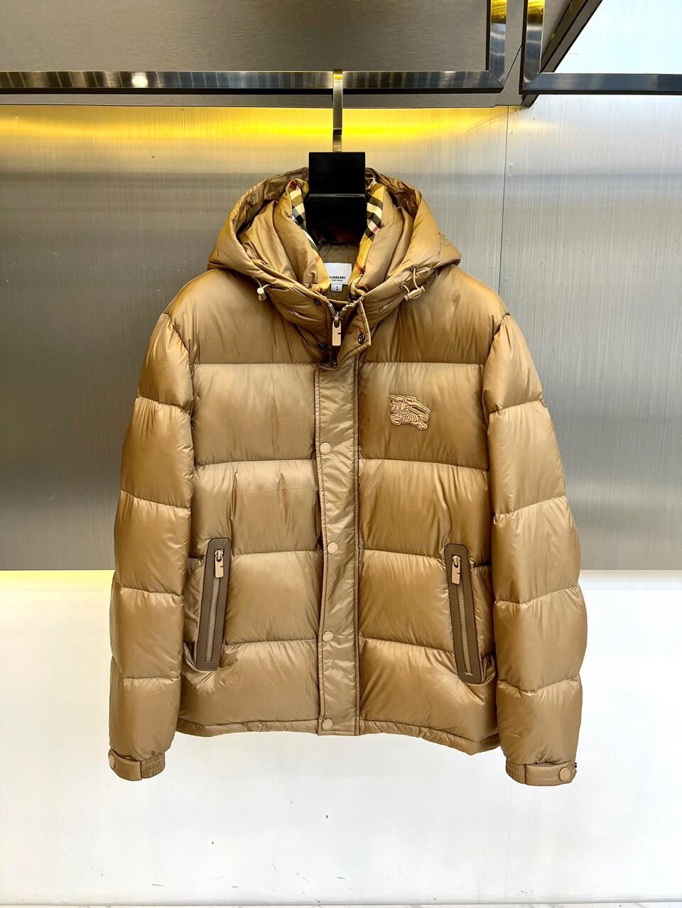 BURBERRY Two-Tone Hooded Puffer Jacket