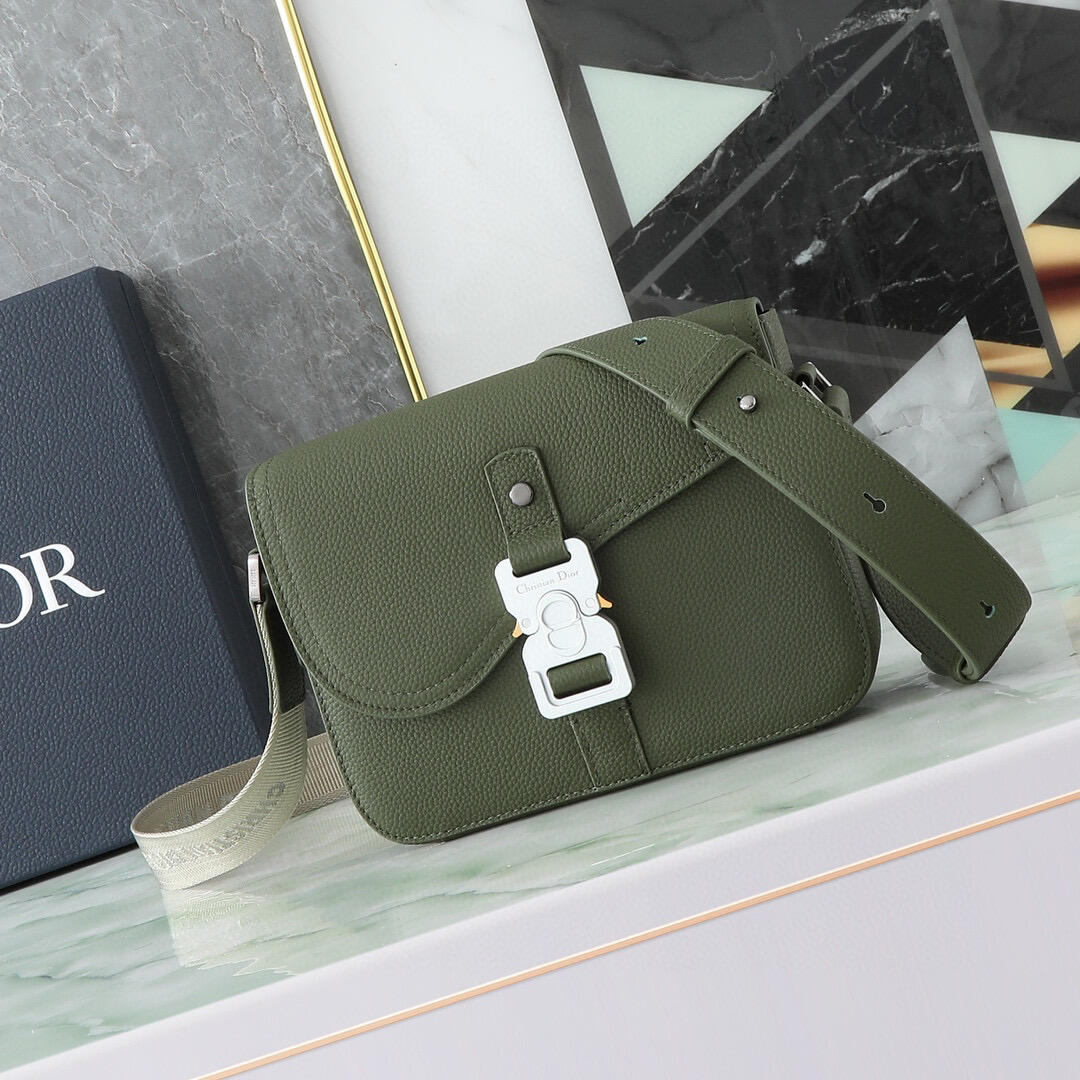 Dior Olive Green Saddle Crossbody Bag
