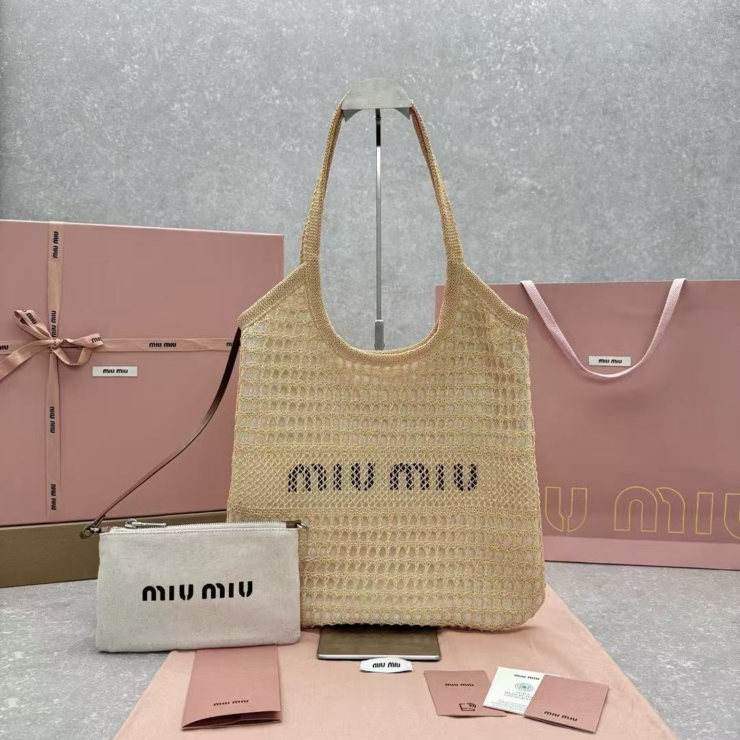 Miu Miu Mesh Tote Bag with Pouch