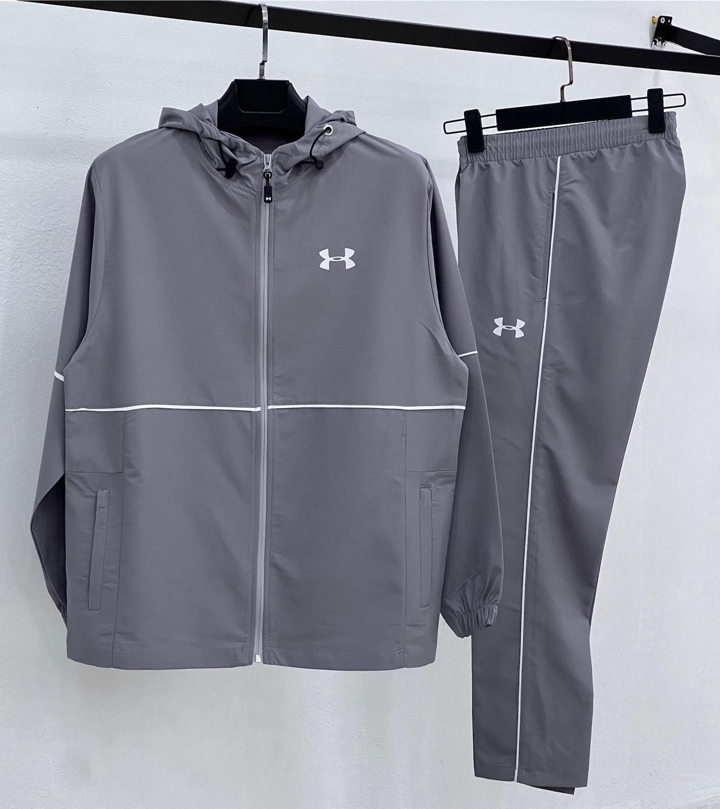 Under Armour Gray Piped Tracksuit