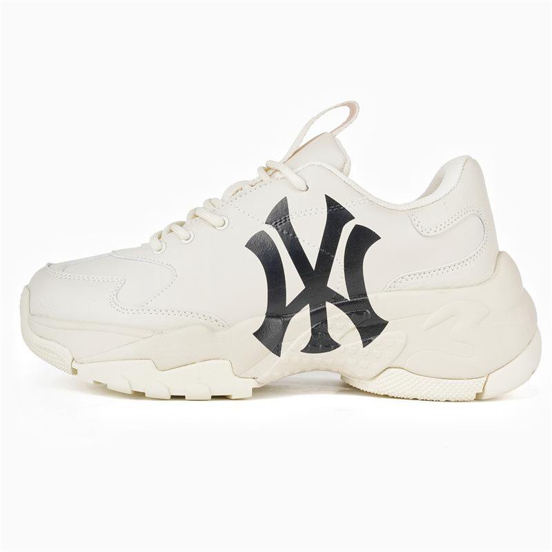 White Chunky Sneaker with Black NY Graphic