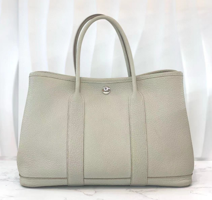 Light Gray Pebbled Tote Bag