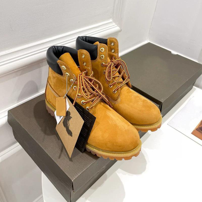 Wheat Lace-Up Work Boots