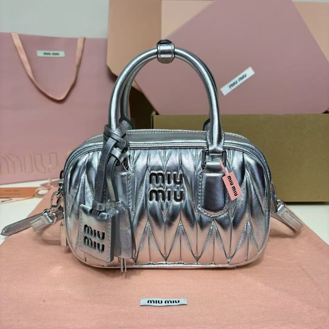 Miu Miu Matelassé Top-Handle Crossbody Bag