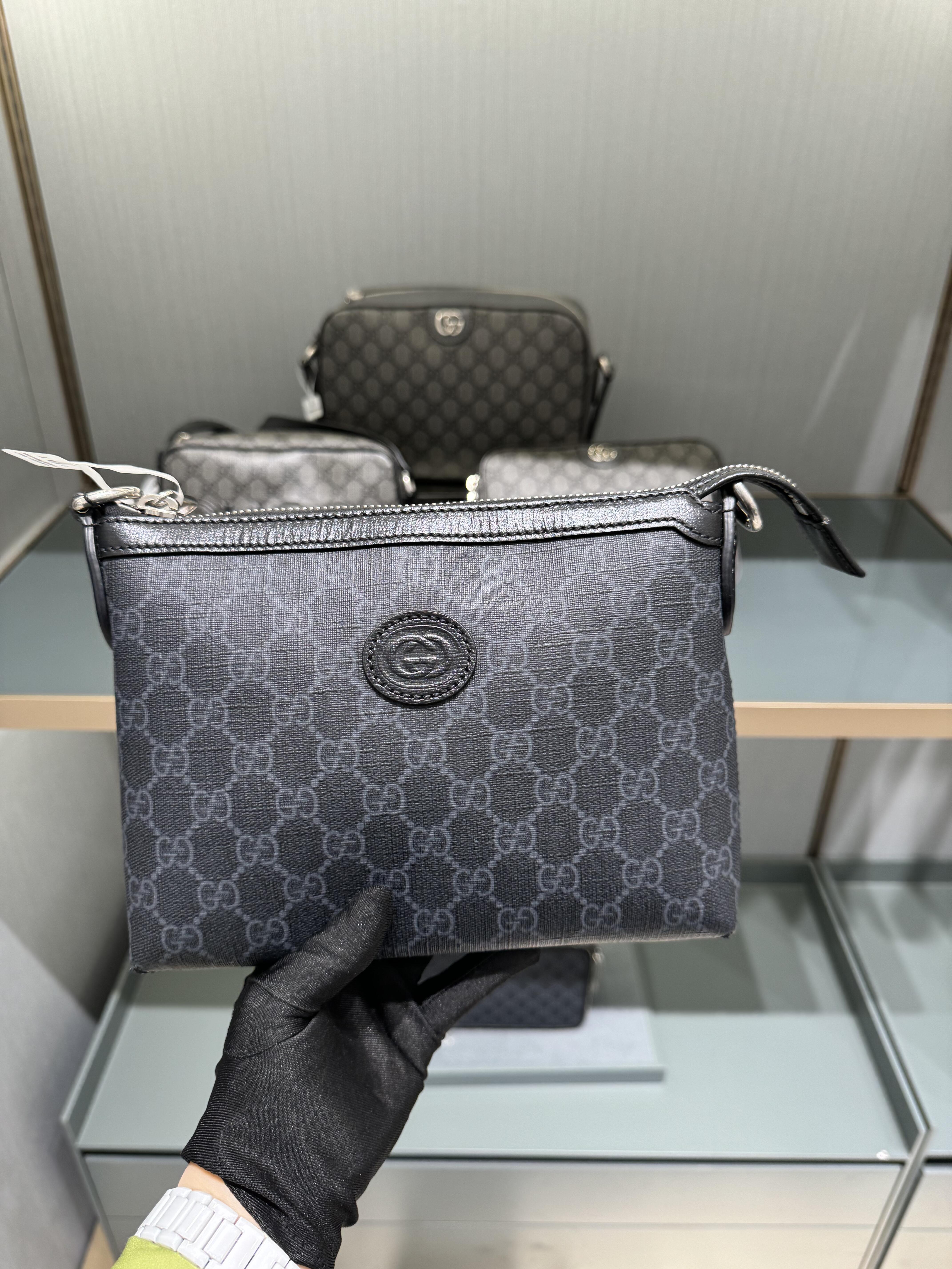 GG Monogram Zip Crossbody Pouch