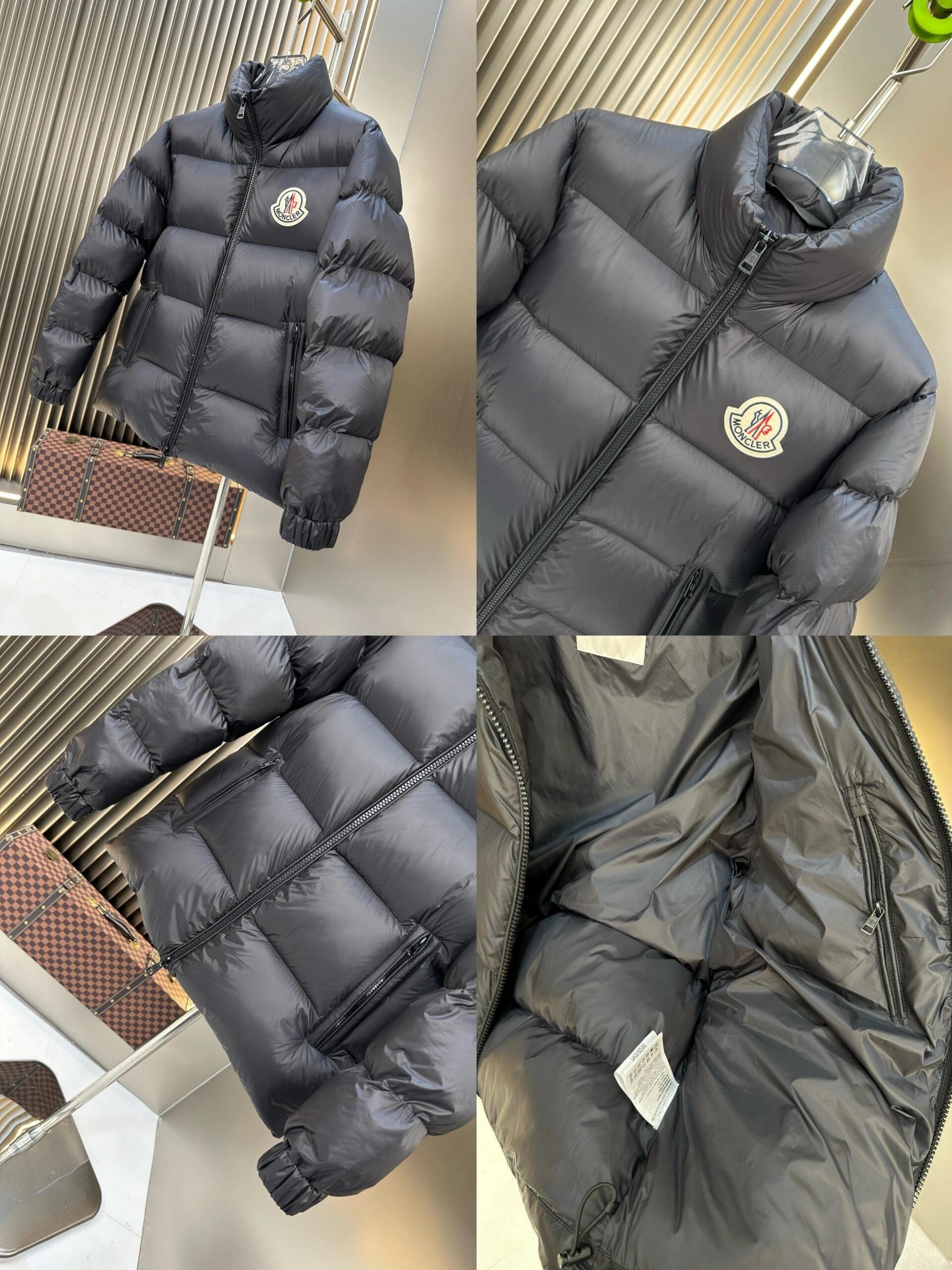 Moncler Black Stand-Collar Puffer Jacket