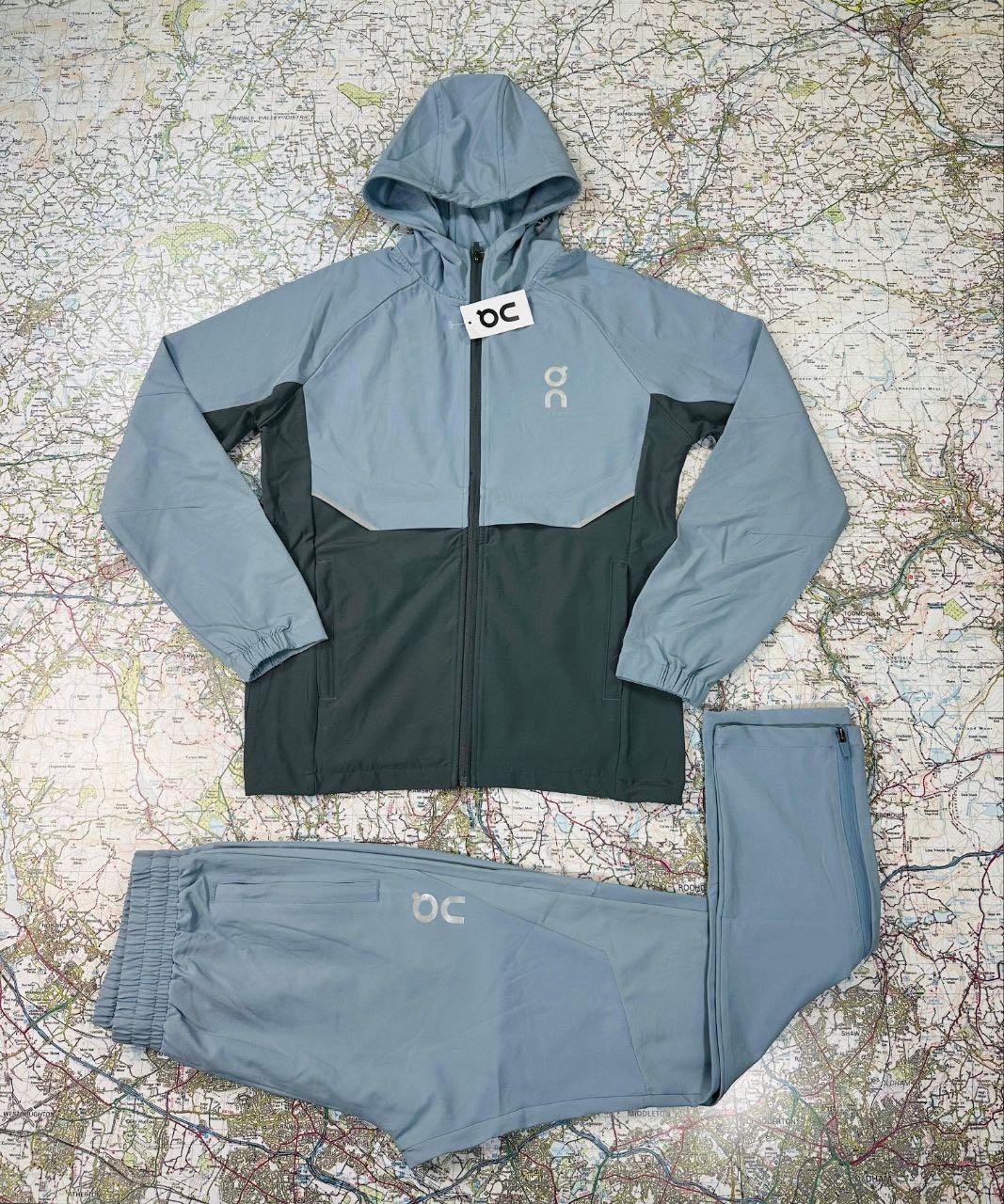 On Hooded Blue-Gray Tracksuit